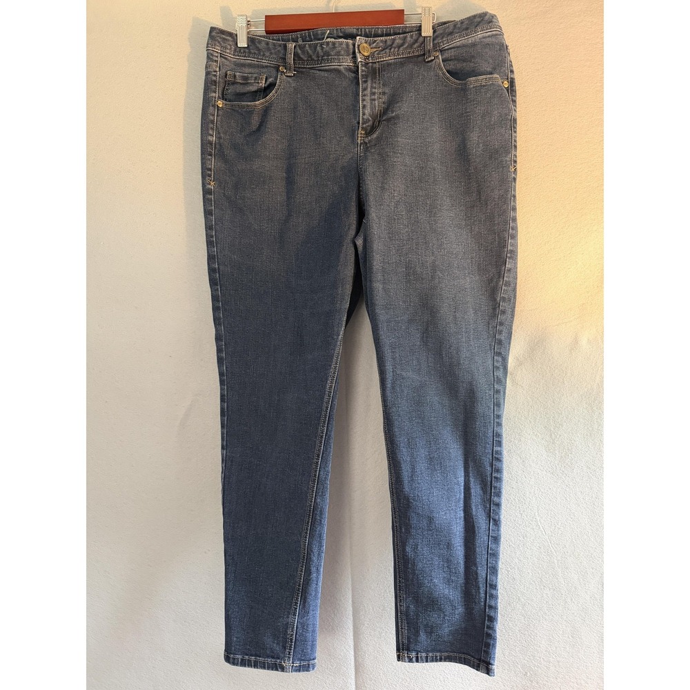 Lane Bryant‎ Jeans Womens 20 Blue Wash Skinny Genius Fit Stretch Denim Plus Size